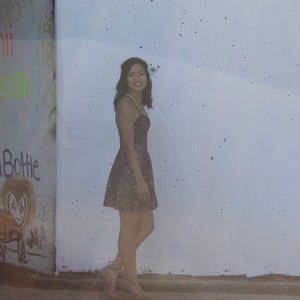 Maroon spaghetti strap formal dress